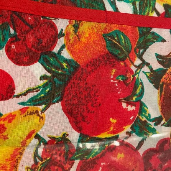 1996 Better Home Deluxe Printed Cotton Kitchen Apron Soft Vinyl Back Apron NWOT - Picture 4 of 11